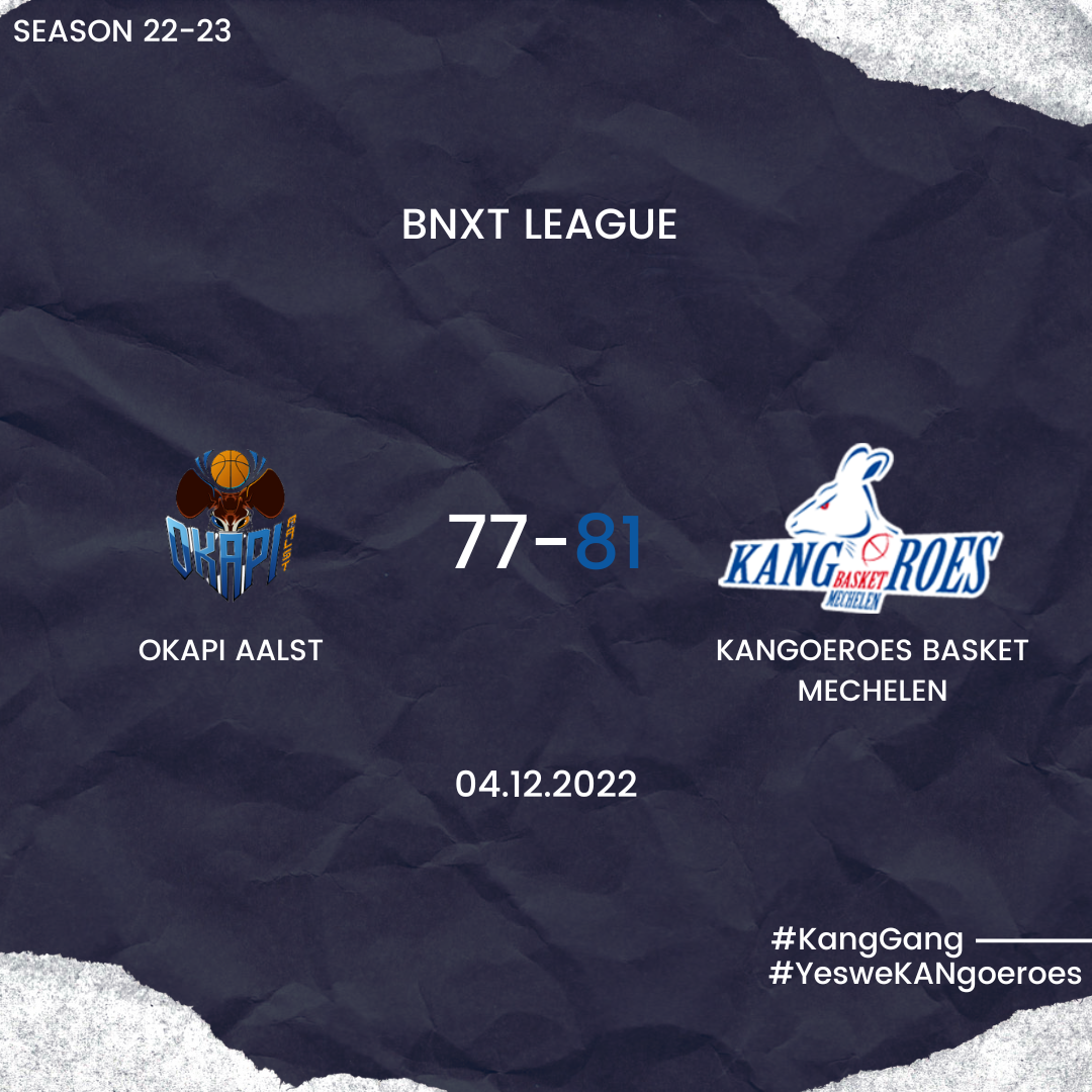 Okapi Aalst – Kangoeroes Basket Mechelen: 77-81