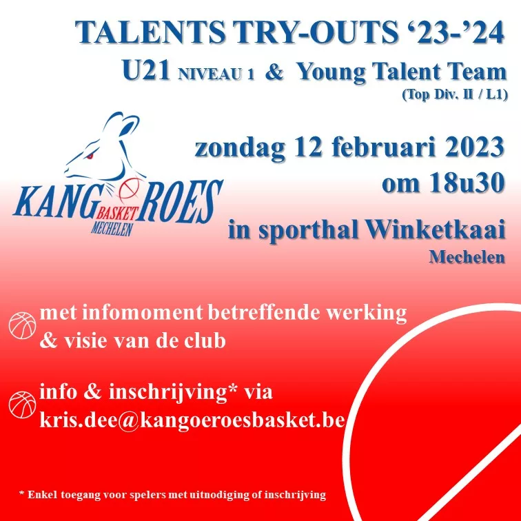 Talents try-outs U21