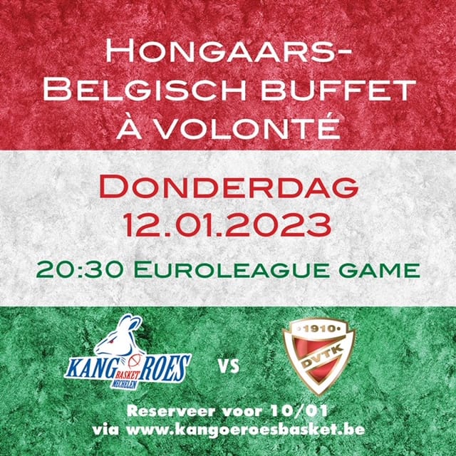 Belgisch/Hongaars buffet Euroleague